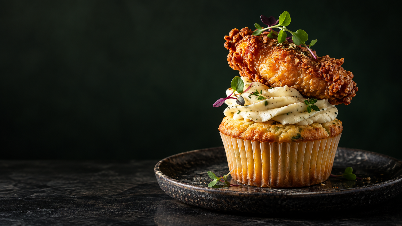 Savory cupcake artwork for Chef Boyarweed